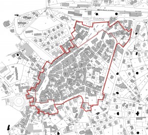 Plan périmètre de l'étude de revitalisation